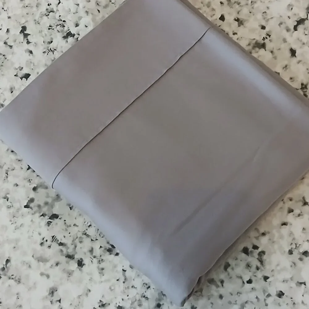 Cotton Blend Sheet Grey Full Size Flat